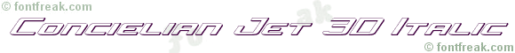 Concielian Jet 3D Italic
