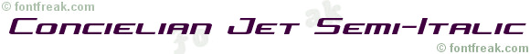 Concielian Jet Semi-Italic