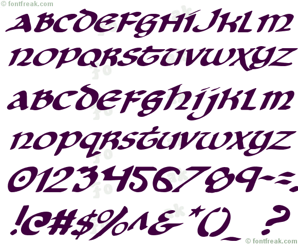 Cry Uncial Italic