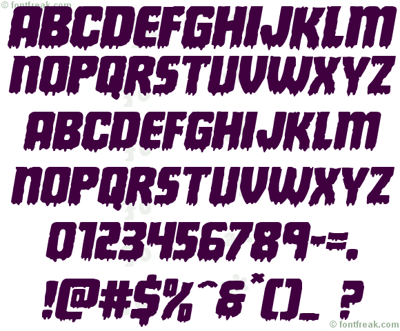 Deathblood Expanded Italic