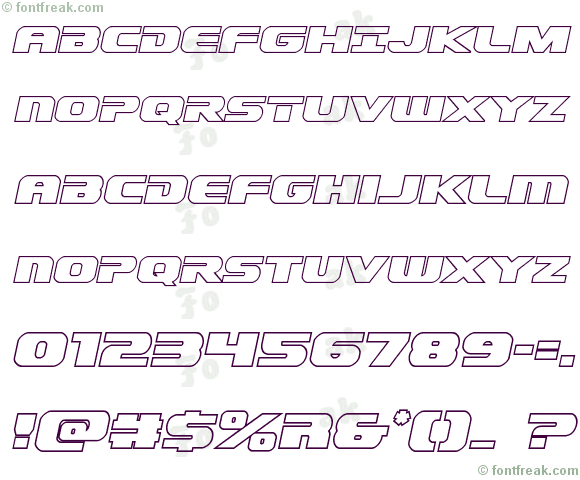Dekaranger Outline Italic