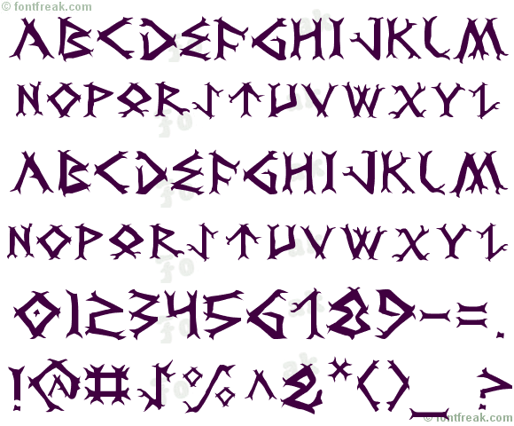 Gransys alphabet