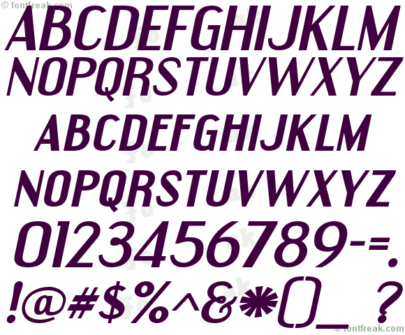 Engebrechtre Expanded Bold Italic