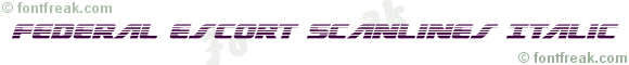 Federal Escort Scanlines Italic