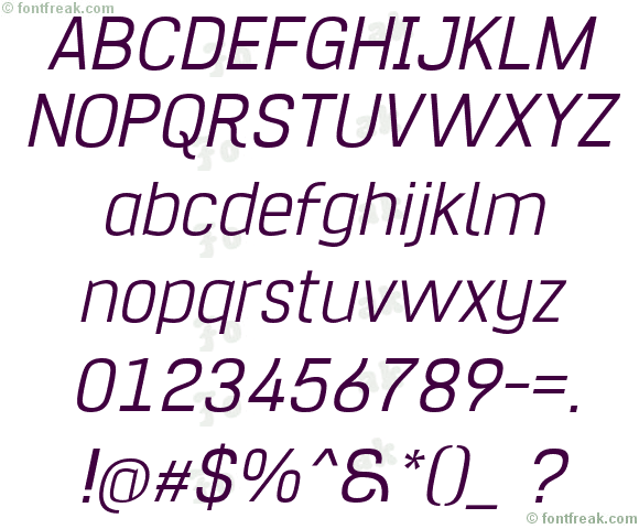 Hurufo & Numero Thin Italic Italic