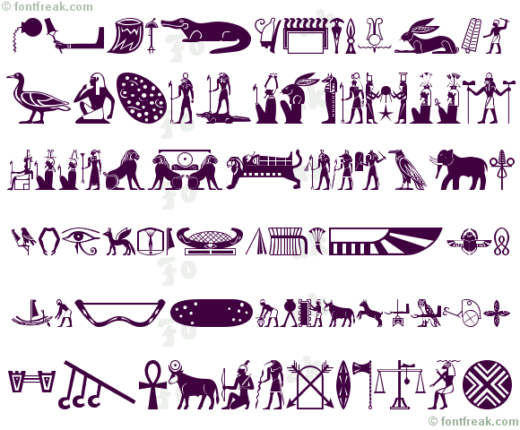 OldEgyptGlyphs