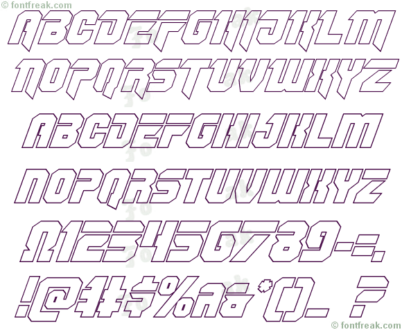 OmegaForce Outline Italic