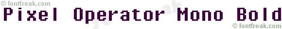 Pixel Operator Mono Bold