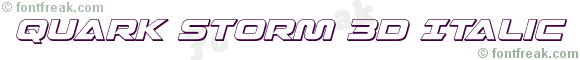 Quark Storm 3D Italic