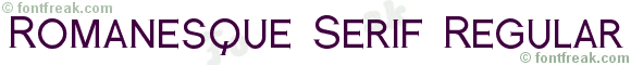 Romanesque Serif Regular