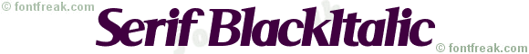 Serif BlackItalic