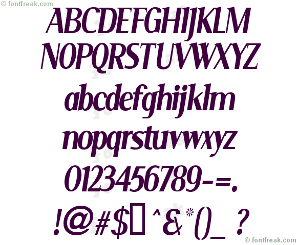 Serif Narrow Italic