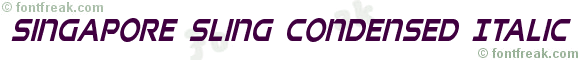 Singapore Sling Condensed Italic