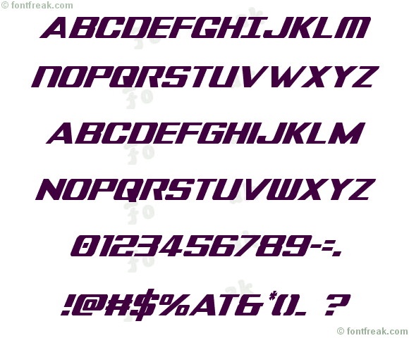 Tigershark Extra-Condensed Italic
