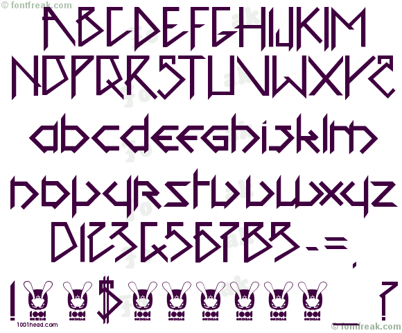 1001head Font