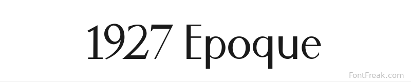 1927 Epoque font preview
