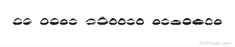 26 More Kisses Regular font preview