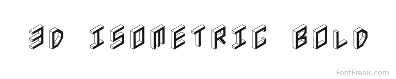 3D Isometric Bold font preview