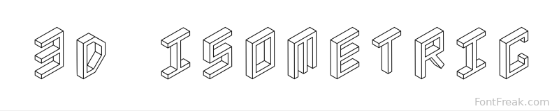 3D Isometric font preview