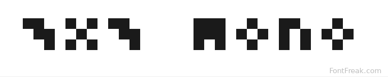 3x3 Mono font preview
