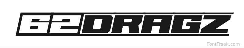 62DRAGZ font preview