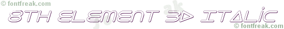 8th Element 3D Italic