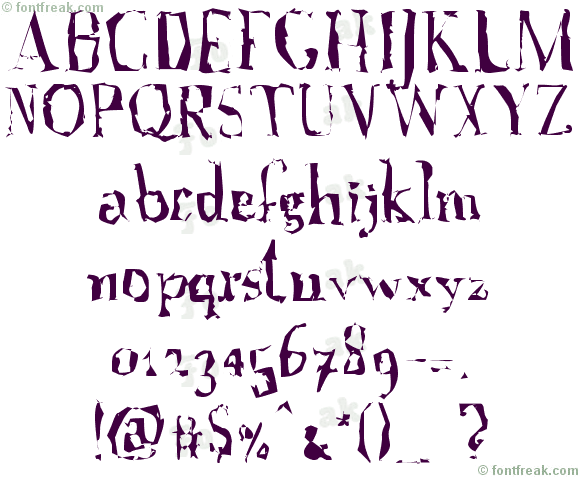 A Font with Serifs. Disordered