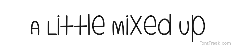 A Little Mixed Up font preview