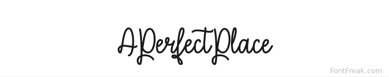 APerfectPlace font preview