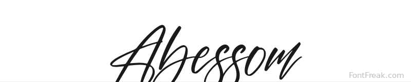 Abessom font preview