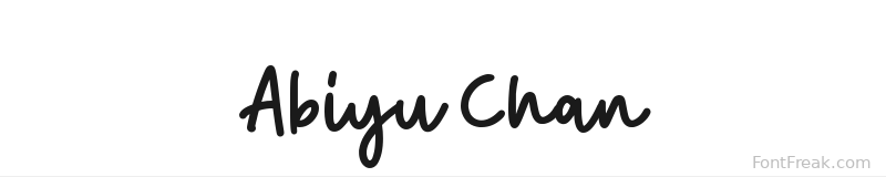 Abiyu Chan font preview