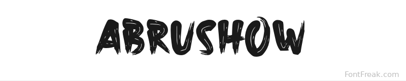 Abrushow font preview