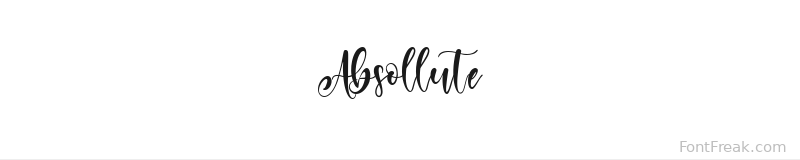 Absollute font preview