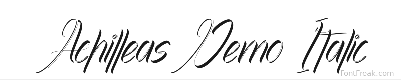 Achilleas Demo Italic font preview