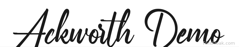 Ackworth Demo font preview