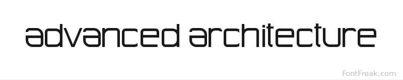 Advanced Architecture font preview