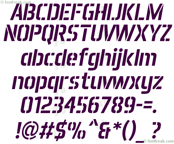Aero Matics Stencil Italic