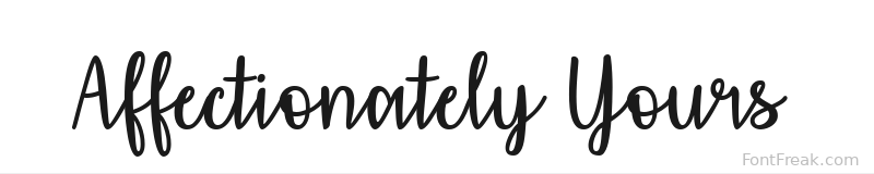 Affectionately Yours font preview
