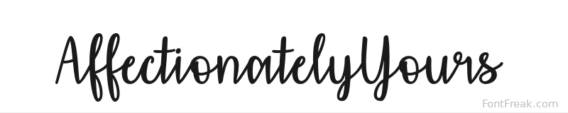 AffectionatelyYours font preview