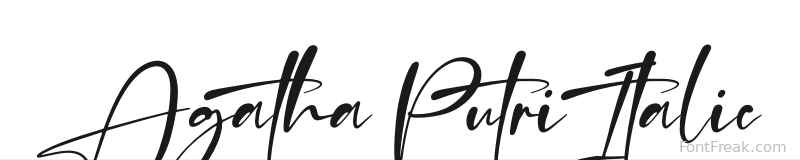 Agatha Putri Italic font preview