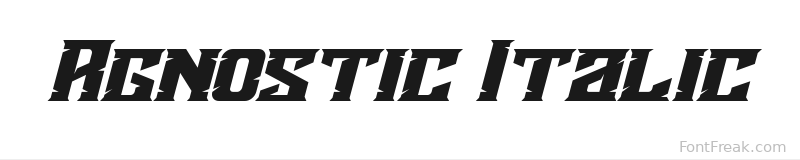 Agnostic Italic font preview