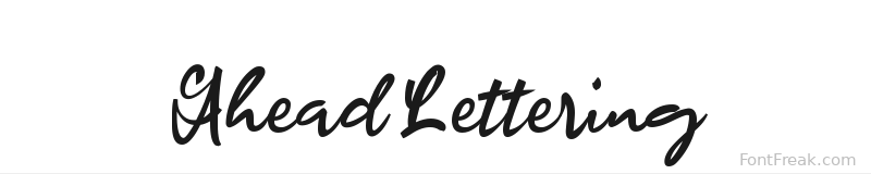 Ahead Lettering font preview