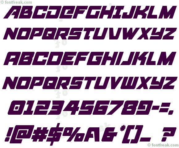 Aircruiser Condensed Italic