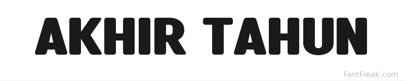 Akhir Tahun font preview