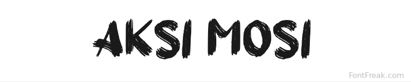 Aksi Mosi font preview