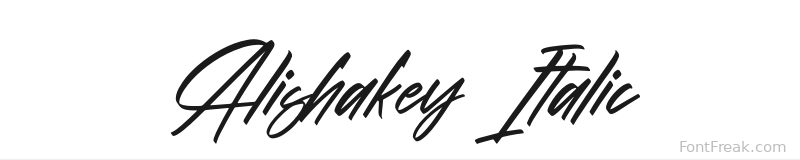 Alishakey Italic font preview