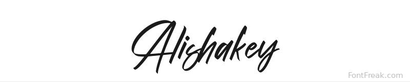 Alishakey font preview