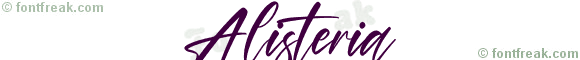 Alisteria font preview
