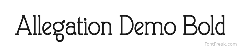 Allegation Demo Bold font preview