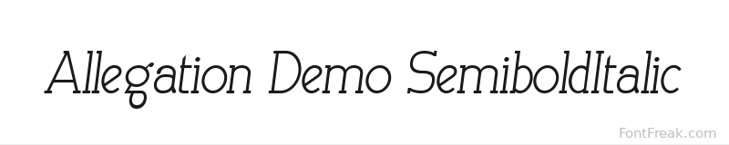 Allegation Demo SemiboldItalic